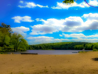 Beach at Smallwood Lake in Catskills