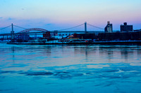 Triborough Bridge Above Icy East River, 2014